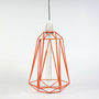 Hanging lamp-Filament Style-DIAMOND 5 - Suspension Orange câble Gris Ø21cm | L